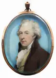 Portrait miniature of a gentleman by Horace Hone, 1796, oil, sold Aug 2021