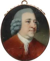 Portrait miniature of a gentleman by Richard Crosse, oil, sold Aug 2021
