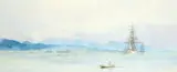 View of Port of Spain by William Lionel Wyllie, Pencil and watercolour, sold Aug 2021
