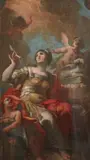 Allegory of Divine Wisdom by Corrado Giaquinto, Oil on paper laid on canvas, sold Aug 2021