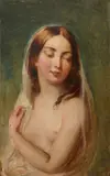 Maidenhood Oil by William Etty, Oil on board, sold Aug 2021