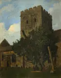 A view of the Church of St Mary the Virgin by William Turner of Oxford, Oil on board, sold Aug 2021