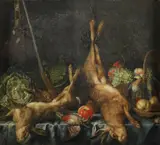 Still life with dead game by Pieter Boel, Oil on canvas, sold Aug 2021