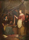 After Gabriλl Metsu by P. J. Neuman, Oil on panel, sold Aug 2021