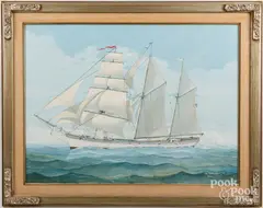 ship portrait by Paul Macwilliams, oil on canvas, sold Aug 2023