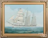 ship portrait by Paul Macwilliams, oil on canvas, sold Aug 2023