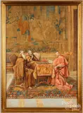 interior with figures playing chess by Enrico Tarenghi, watercolor, sold Aug 2023