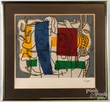 in colors on wove paper by Fernand Léger, 1946, lithograph, sold Aug 2023
