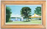 Untitled by John Opie, acrylic on board, sold Aug 2023