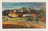 landscape by Hubert Davis, oil on canvas, sold Aug 2023