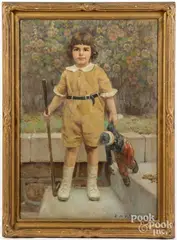 portrait of a child by Samuel Palmer, oil on canvas, sold Jun 2023