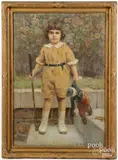 portrait of a child by Samuel Palmer, oil on canvas, sold Jun 2023