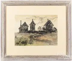 landscape by Philip Jamison, watercolor, sold May 2023