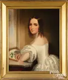 portrait of a young woman by George Cooke, oil on canvas, sold May 2023