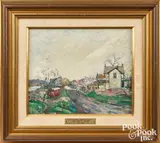 River Road by Walter Emerson Baum, oil on board, sold May 2023