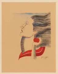 SCHOOL OF SKETCH / STUDY OF A WOMAN by Jean Dupas, watercolor on paper, sold Sep 2024