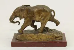 Untitled by Antoine-Louis Barye, Bronze figure of an elephant, sold Apr 2020