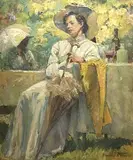 Untitled by Florence J. Hoopes, Oil on board, sold Jun 2020