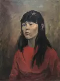 Portrait Korean by Florence J. Hoopes, Oil on canvas, sold Jun 2020