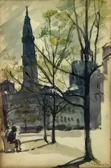 Untitled by Florence J. Hoopes, Watercolor, sold Jun 2020
