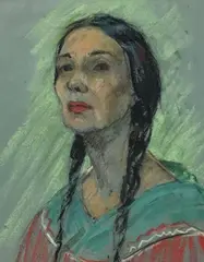 Te Ata by Florence J. Hoopes, Oil on board, sold Jun 2020