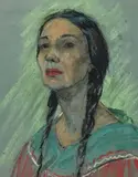 Te Ata by Florence J. Hoopes, Oil on board, sold Jun 2020