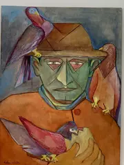 Untitled by Helen Malta, Oil on board, sold Jun 2020
