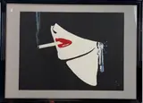 L'eure Bleu by René Gruau, Lithograph, sold Jul 2020
