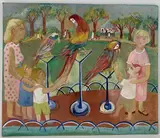 Philadelphia Zoo by Helen Malta, Gouache on board, sold Jul 2020
