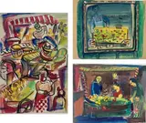 Untitled by Helen Malta, Gouache on paper and watercolor on board, sold Jul 2020