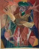 Untitled by Helen Malta, Oil on canvas, sold Jul 2020