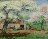 Spring Blossoms by Paul Dartiguenave, Oil on canvas, sold Aug 2020