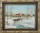 Untitled by Walter Emerson Baum, Oil on board, sold Aug 2020