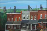 Untitled by Ben Marcune, Oil on board, sold Aug 2020