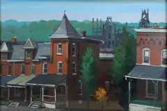 Untitled by Ben Marcune, Oil on board, sold Aug 2020