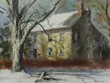 Abandoned Farmhouse, Dolington by Ranulph Bye, Watercolor, sold Aug 2020