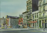Canal Street, New York City by Ranulph Bye, Watercolor, sold Aug 2020