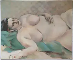 Fat Lady by Illia Barger, Oil on canvas, offered Aug 2020