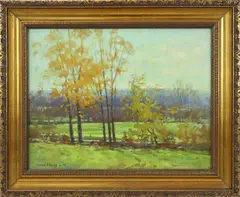 Untitled by Michael Karas, Oil on board, sold Aug 2020