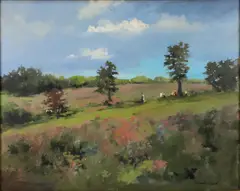 Picking Berries by Robert Waltsak, Oil on canvas, sold Aug 2020
