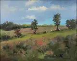 Picking Berries by Robert Waltsak, Oil on canvas, sold Aug 2020