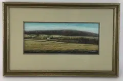 Frosty Valley Landscape by David Seybold, Oil on paper, sold Aug 2020