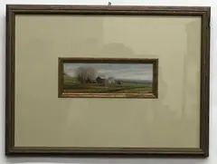 Washingtonville Landscape Study by David Seybold, Oil on paper, sold Aug 2020