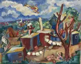 Untitled by Helen Malta, Oil on canvas, sold Aug 2020
