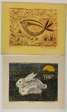 Little Birds by Margery Niblock, Woodblocks, sold Aug 2020