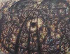 Cosmic Synthesis #3: Dark Star by Glenn Stuart Pearce, Oil on canvas, sold Sep 2020