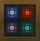 EA by Victor Vasarely, Lithograph marked "EA" and SLR, sold Sep 2020