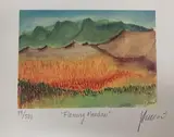 Flaming Meadow by Jerry Garcia, Lithograph, sold Sep 2020
