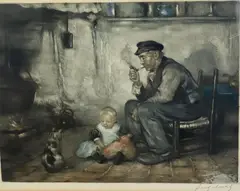 Untitled by Frantz Charlet, Etching, sold Sep 2020