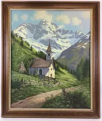 Untitled by Hans N. Liebl, Oil on board, sold Oct 2020